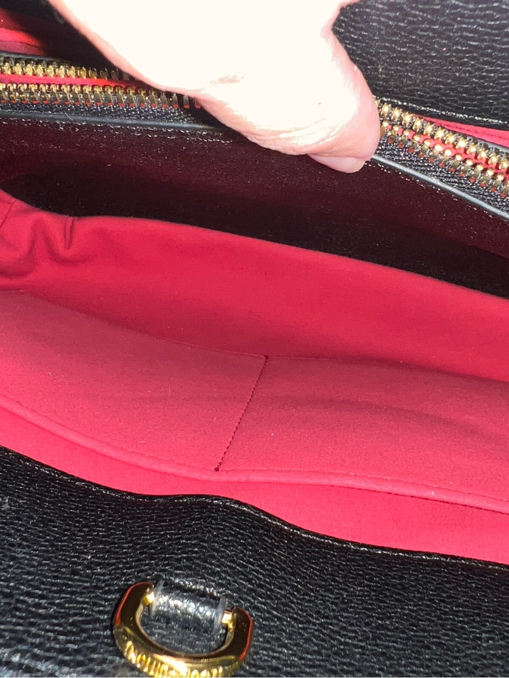 LV Black with Cream Monogram pebble Leather Tote - Picture 12 of 16